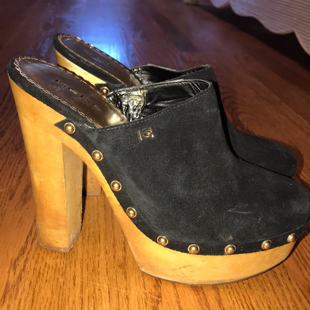 Black Bebe Clog heels